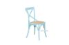 Picture of [FLOOR MODEL CLEARANCE] ALBION Solid Beech Cross Back Dining Chair with Rattan Seat (Blue)
