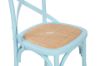 Picture of [FLOOR MODEL CLEARANCE] ALBION Solid Beech Cross Back Dining Chair with Rattan Seat (Blue)