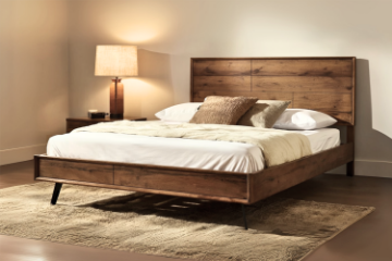 Picture of CLEVEDON Solid Oak Bedframe in  Queen/Super King Size