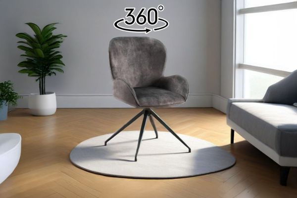 Picture of DUMBO 360° Swivel Dining Chair (Grey) - Each