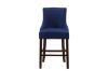 Picture of [FLOOR MODEL CLEARANCE]  FRANKLIN Velvet Counter Chair Solid Rubber Wood Legs (Navy Blue) 