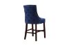 Picture of [FLOOR MODEL CLEARANCE]  FRANKLIN Velvet Counter Chair Solid Rubber Wood Legs (Navy Blue) 