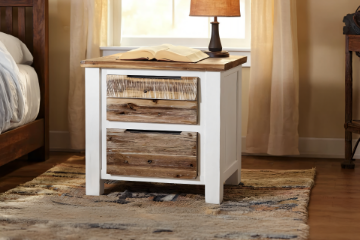 Picture of CHRISTMAS 2-Drawer Solid Acacia Wood Bedside Table