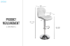 Picture of LIBBY Adjustable Swivel Gas Lift Bar Stool (White)