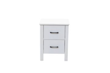 Picture of [FLOOR MODEL CLEARANCE]  CLOUDWOOD 2-Drawer Solid Pinewood Bedside Table (White) 