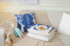 Picture of 2-in-1 Multifunction Throw Pillow & Cotton Blanket/Quilt (Blue Deer)