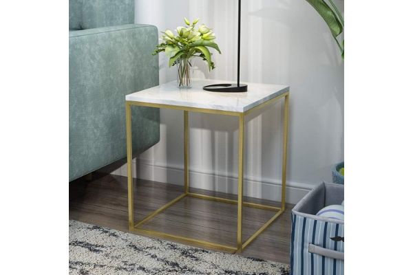 Picture of [FLOOR MODEL CLEARANCE]AYDAN Square Marble Top Side Table