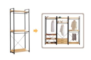 Picture of [FLOOR MODEL CLEARANCE] GARMON 200x80cm Open Wardrobe/Wall System Shelf (C)