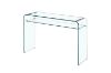 Picture of [FLOOR MODEL CLEARANCE] MURANO 1.2M Bent Glass Hall Table with Shelf