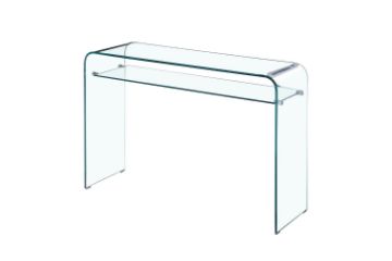 Picture of [FLOOR MODEL CLEARANCE] MURANO 1.2M Bent Glass Hall Table with Shelf