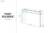 Picture of [FLOOR MODEL CLEARANCE] MURANO 1.2M Bent Glass Hall Table with Shelf