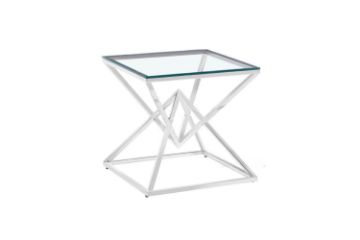 Picture of [FLOOR MODEL CLEARANCE] PYRAMID Stainless Steel Side Table (Silver)
