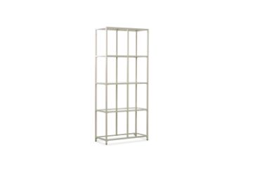 Picture of [FLOOR MODEL CLEARANCE] STARK Steel Frame 180x80cm Glass Display Cabinet (Cream)