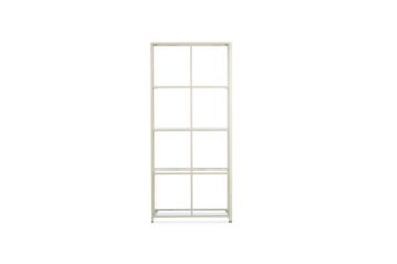 Picture of [FLOOR MODEL CLEARANCE] STARK Steel Frame 180x80cm Glass Display Cabinet (Cream)