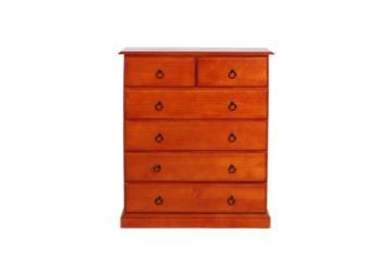 Picture of [FLOOR MODEL CLEARANCE] ROSEWOOD 6-Drawer Tallboy (Reddish Brown) 