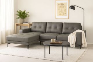 Picture of AMIRA 100% Genuine Leather Sectional Sofa -Chaise Facing Left