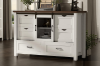 Picture of ODDNY Farmhouse Storage Cabinet with Sliding Door and Drawers (White)