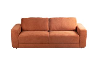 Picture of PALMERS CHENILLE 3/2/1 Seater Sofa Range (Orange) - 3 Seater