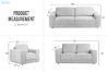 Picture of PALMERS CHENILLE 3/2/1 Seater Sofa Range (Light Grey) 