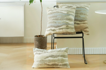 Picture of Textured Plush Color Cushion with Inner in 2 Sizes