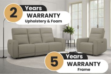Picture of STORMWIND 100% Genuine Leather Power Reclining Sofa Range (Beige)