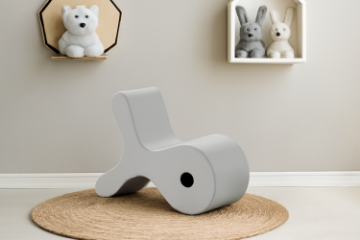 Picture of FISHBONE MultiFunction Chair/Side Table (Grey)