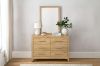 Picture of EMERSON 6-Drawer Solid Acacia Wood Dresser with Mirror