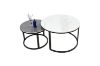 Picture of Modern White & Grey Sintered Stone Nesting Table Set