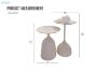 Picture of GOBLET Shaped Nesting Table Set (White)