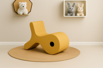 Picture of FISHBONE MultiFunction Chair/Side Table (Yellow)