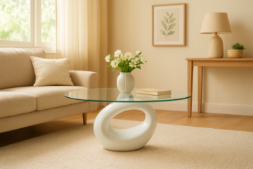 Picture of JUPITER Fiber Glass Coffee Table (White)