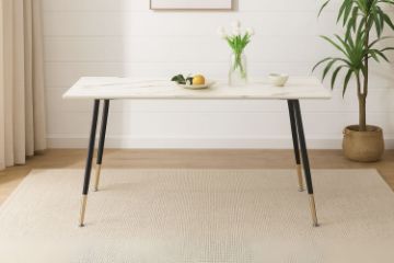 Picture of BIJOK Dining Table (White Marble Look) - 160