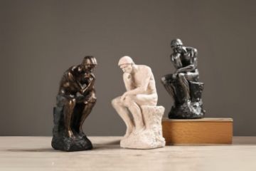 Picture of Famous Thinking Man Resin Sculpture for Home and Office Decor