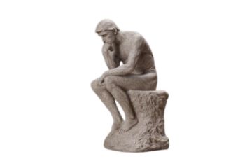 Picture of Famous Thinking Man Resin Sculpture for Home and Office Decor