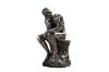 Picture of Famous Thinking Man Resin Sculpture for Home and Office Decor - Silver