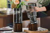 Picture of Elegant Glass Vase with Wooden Base