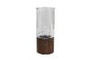 Picture of Elegant Glass Vase with Wooden Base
