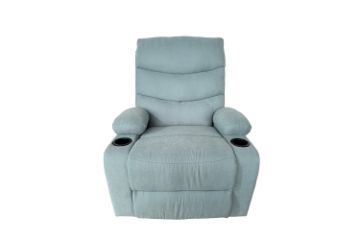 Picture of MALLIN 360° Swivel Manual Recliner Rocking Lounge Chair with Dual Cup Holders (Light Blue)