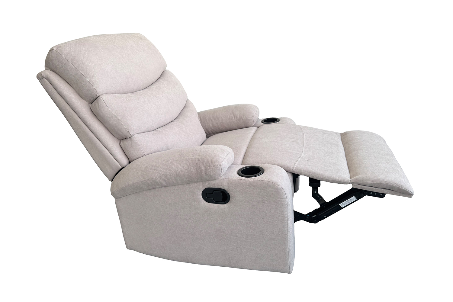 MALLIN 360° Swivel Manual Recliner Rocking Lounge Chair with Dual Cup ...