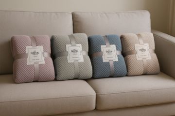 Picture of Soft Pineapple Grid Blanket (150x200) - Khaki