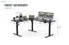 Picture of NEXUS 160 L-Shaped Electric Height-Adjustable Standing Desk with LED Display and USB Charging Port (Black)