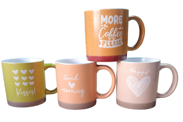 Picture of 323-032 Multicolor Ceramic Coffee Cup & Mug (350ml) 