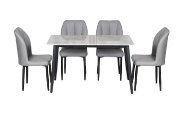 Picture of MIKASA 120 Sintered Stone Top 5PC Dining Set (Grey Table)