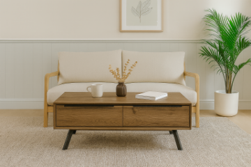 Picture of CLEVEDON 1.2M Solid Oak Coffee Table
