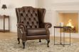 Picture of WILLIFORD 100% Genuine Leather Chesterfield High Back Wing Chair (Tobacco)