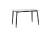 Picture of MIKASA 120 Sintered Stone Top 5PC Dining Set (Crisp-White Table + 4 Dark Grey Chairs)