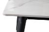 Picture of MIKASA 120 Sintered Stone Top 5PC Dining Set (Crisp-White Table + 4 Dark Grey Chairs)