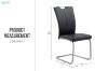Picture of EDAN High Back Dining Chair with Powder Coating Base (Elegant Black) - 4 Chairs in 1 Carton