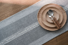 Picture of 376-010 Jacquard Geometric Pattern Table Runner/Bed Runner (Grey) - 33cmx240cm