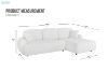 Picture of BADEN Fabric Sectional Chaise Facing Right Sofa